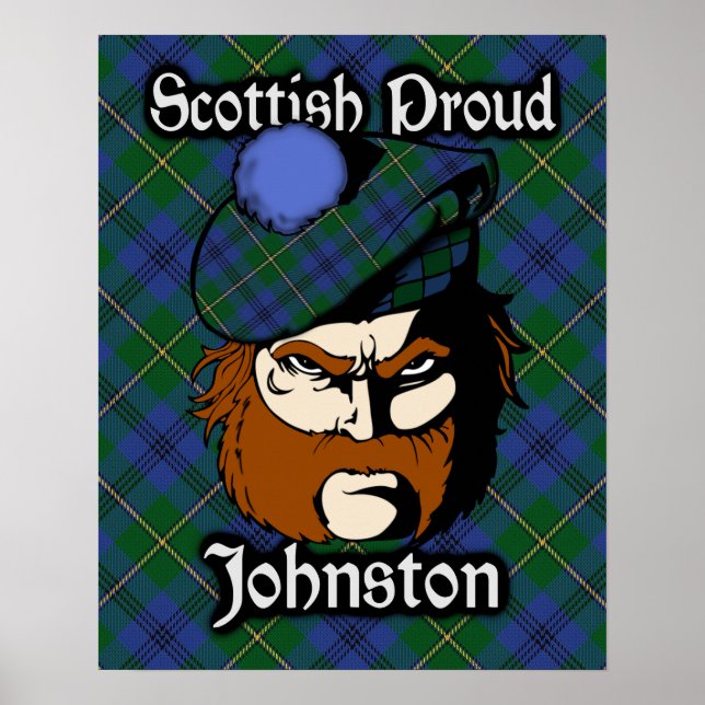 Clan Johnston Scottish Tartan Poster (Frente)