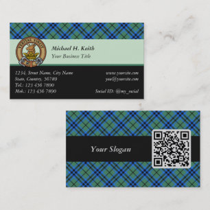 Clan Keith Tartan Cartão de visita