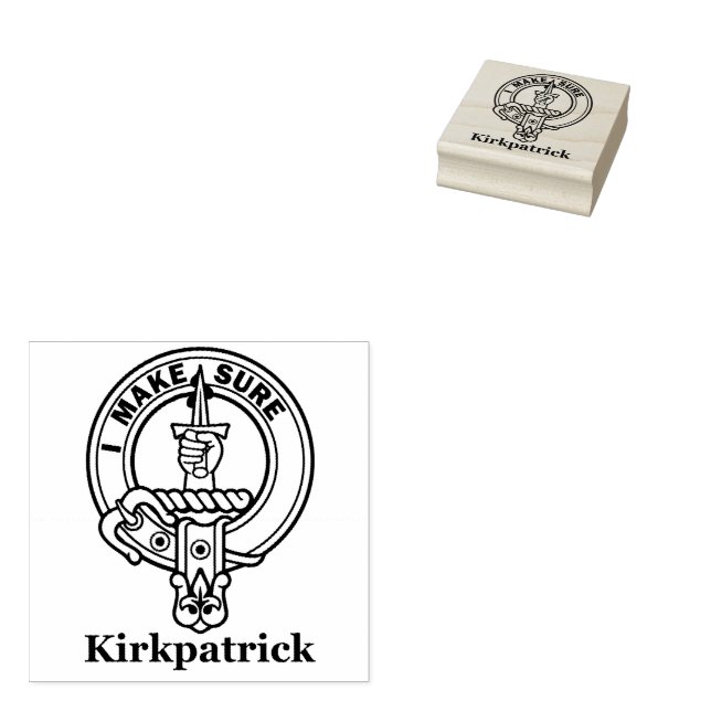 Clan Kirkpatrick "I FACE CERURE" Carimbo de Borrac (Carimbado)