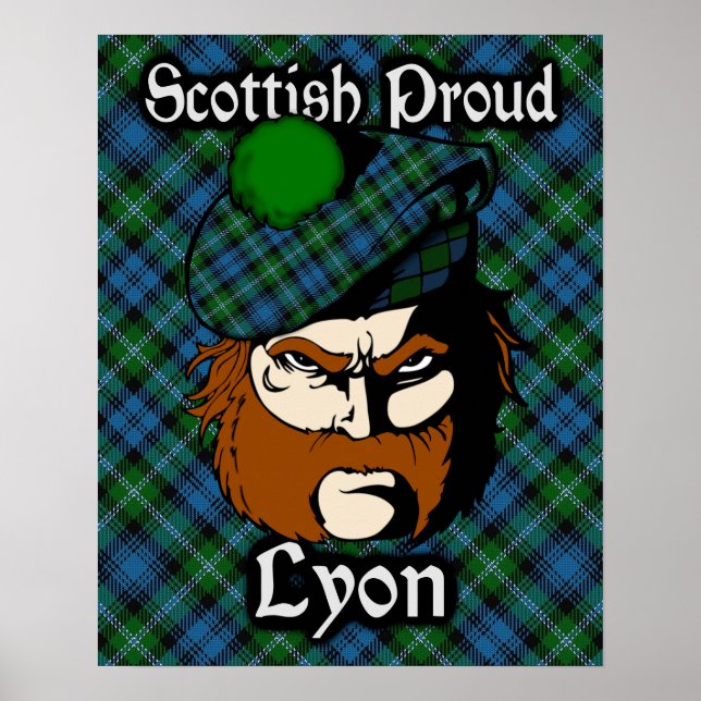 Clan Lyon Scottish Tartan Poster (Frente)