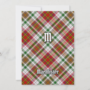 Clan MacAlister Vestir Tartan Convite