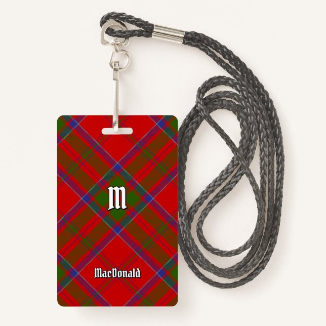Clan MacDonald do Crachá Keppoch Tartan (Frente com cordão)