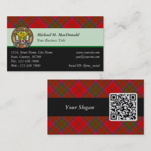 Clan MacDonald do Keppoch Tartan Cartão de visita