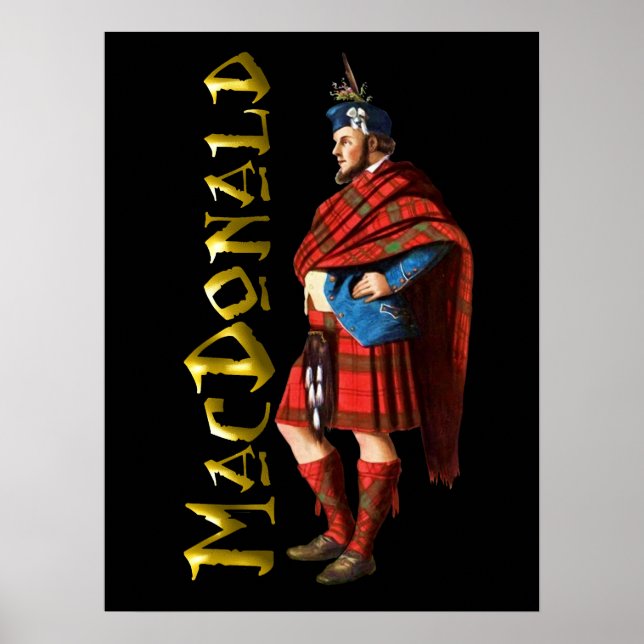 Clan MacDonald Scottish Highland Dream Poster (Frente)
