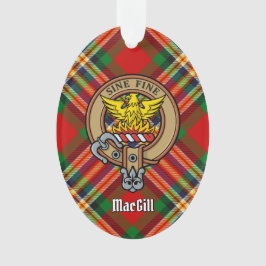 Clan MacGill Crest sobre Ornamento de Tartan