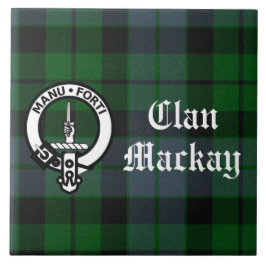Clan Mackay Crest Crachá e Tartan personalizável