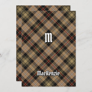 Clan MacKenzie caçando Brown Tartan Convite