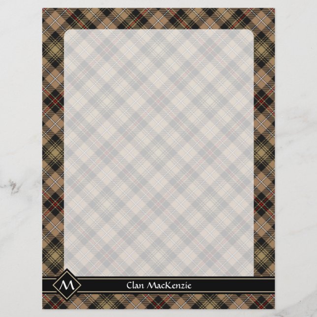 Clan MacKenzie caçando Brown Tartan Flyer (Frente)