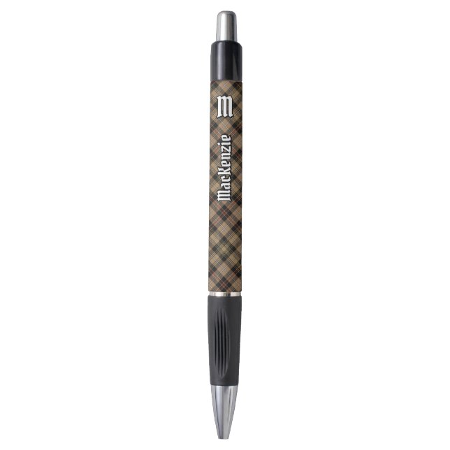 Clan MacKenzie caçando Caneta Brown Tartan (Frente Vertical)