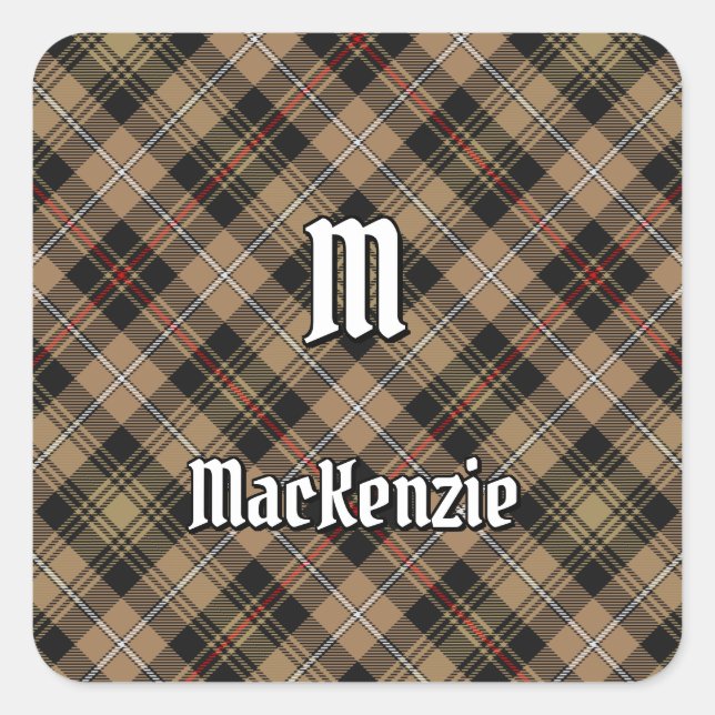Clan MacKenzie caçando o adesivo castanho da praça (Frente)