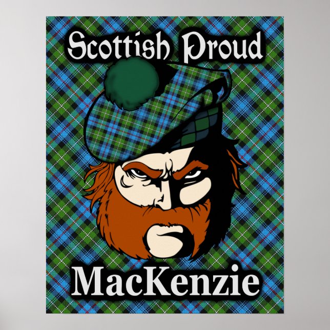 Clan MacKenzie Scottish Tartan Poster (Frente)