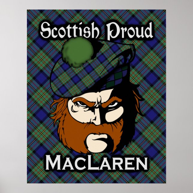 Clan MacLaren Scottish Tartan Poster (Frente)