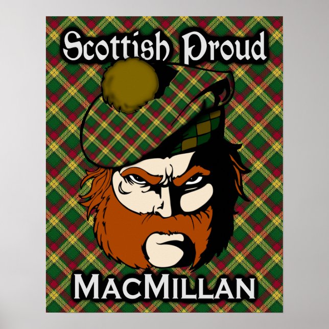 Clan MacMillan Scottish Tartan Poster (Frente)