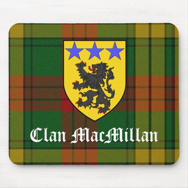 Clan MacMillan Tartan & COA Mousepad (Frente)