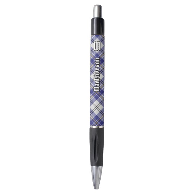 Clan MacPherson Blue Dress Tartan Caneta (Frente Vertical)