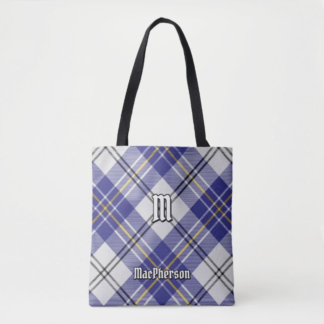 Clan MacPherson Blue Dress Tote Bag (Frente)