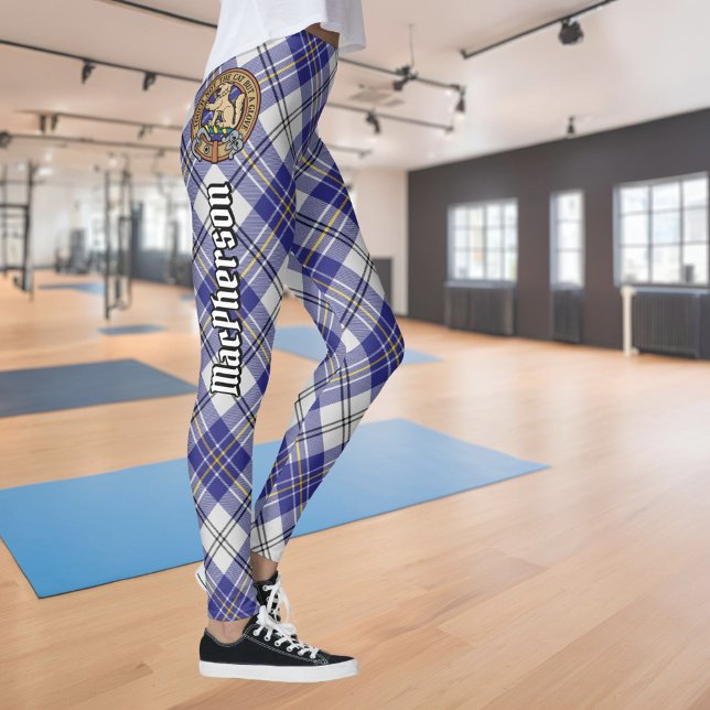 Clan MacPherson Blue Vestir Leggings de Tartan (Criador carregado)