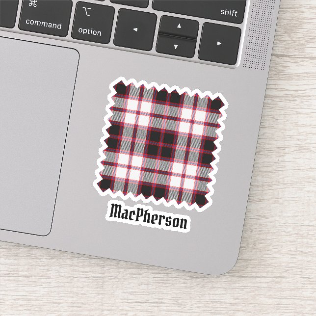 Clan MacPherson caçando o adesivo Tartan (Detalhe)