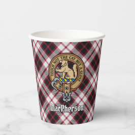Clan MacPherson Crest sobre caçar Tartan