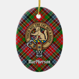 Clan MacPherson Crest sobre o ornamento cerâmico d