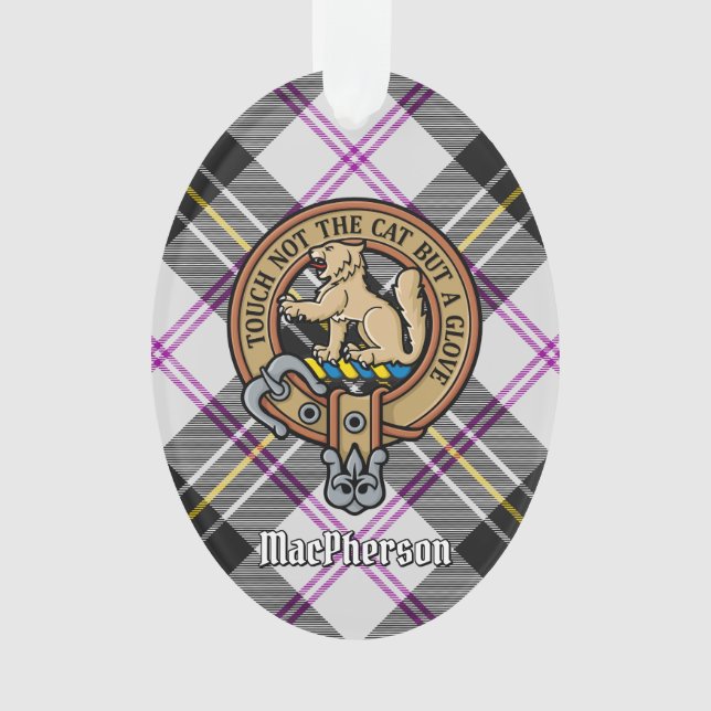 Clan MacPherson Crest sobre Vestido Ornamento de T (Frente)