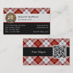 Clan MacPherson Red Dress Tartan Cartão de visita