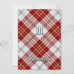 Clan MacPherson Red Dress Tartan Convite