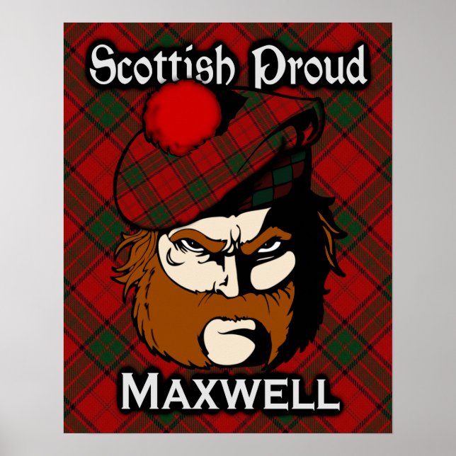 Clan Maxwell Scottish Tartan Poster (Frente)