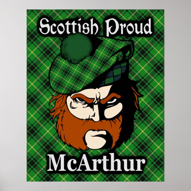 Clan McArthur Scottish Tartan Poster (Frente)