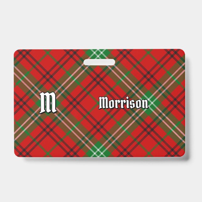 Clan Morrison Red Tartan Crachá (Frente)