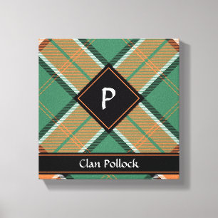 Clan Pollock Tartan Canvas Impressão