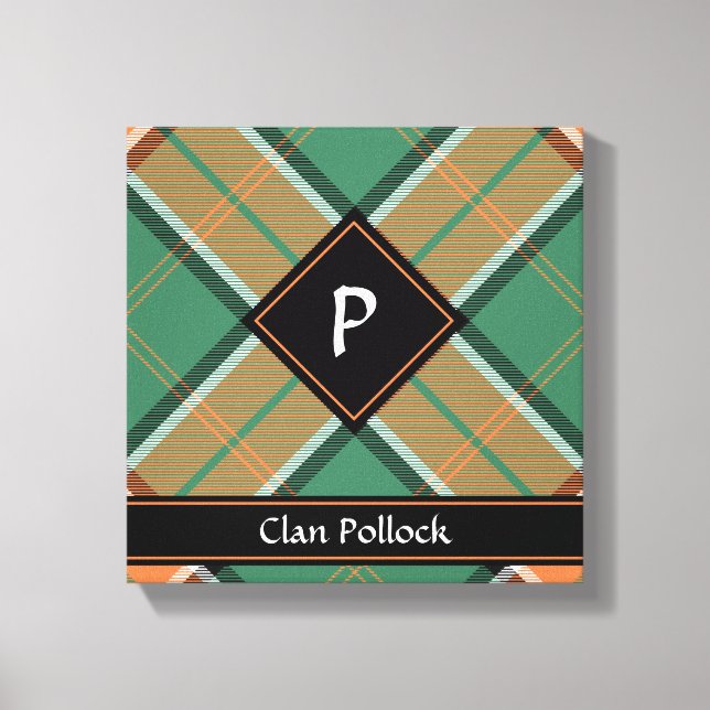 Clan Pollock Tartan Canvas Impressão (Frente)