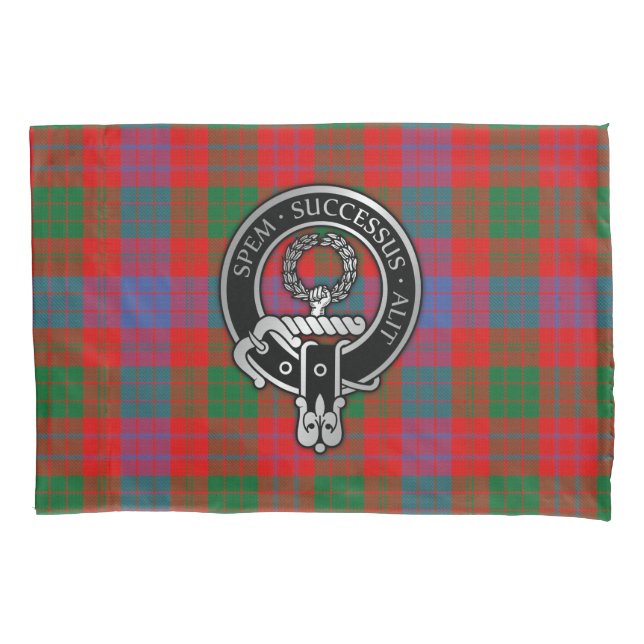Clan Ross Crest em Tartan (Frente)