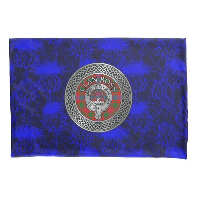 Clan Ross Crest & Tartan Knot (Frente)