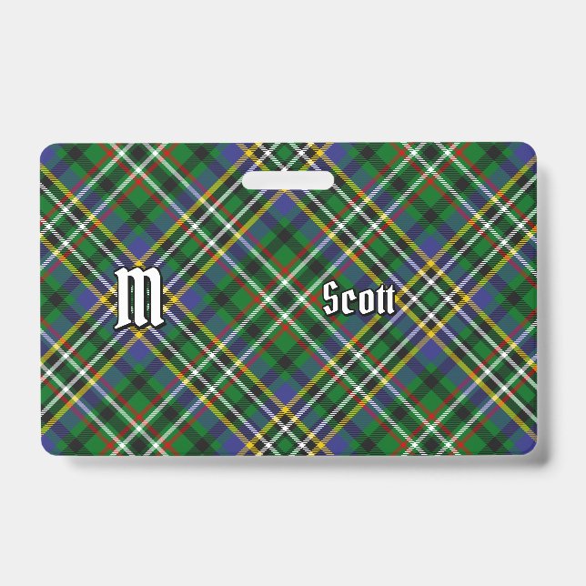 Clan Scott Green Tartan Crachá (Frente)