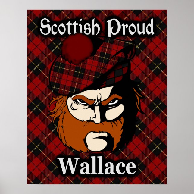 Clan Wallace Scottish Tartan Poster (Frente)