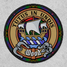 Clan Wood Crest sobre Tartan