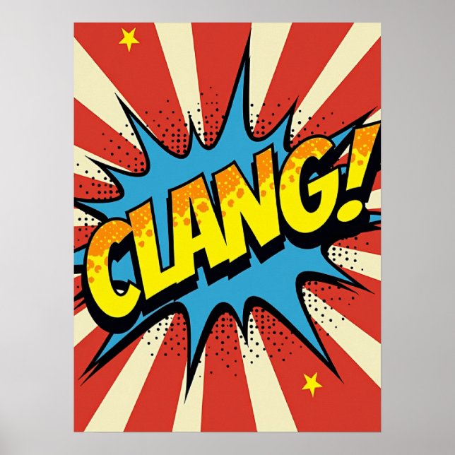 CLANG! Pop Art Echo Poster (Frente)