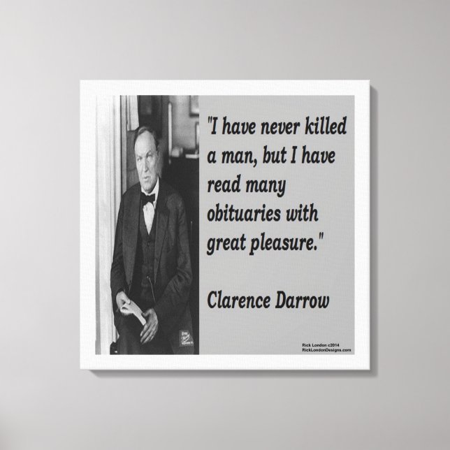 Clarence Darrow & Cote Sobre Matar Impressão de Te (Frente)