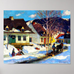 Clarence Gagnon - Um Poster da Aldeia do Quebec