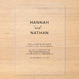 Clareza do Casamento Minimalista do Script Elegant