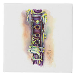 Clarinet em Plum - canvas de vento pequeno