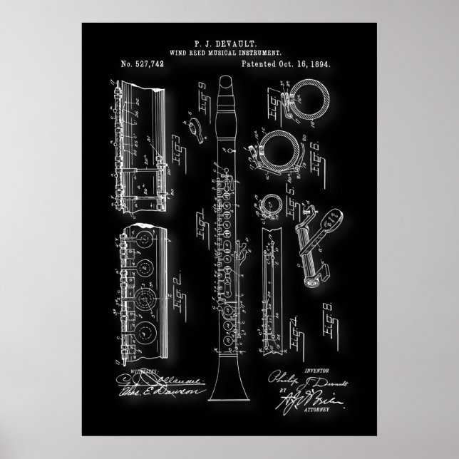 Clarinet Patent Poster (Frente)