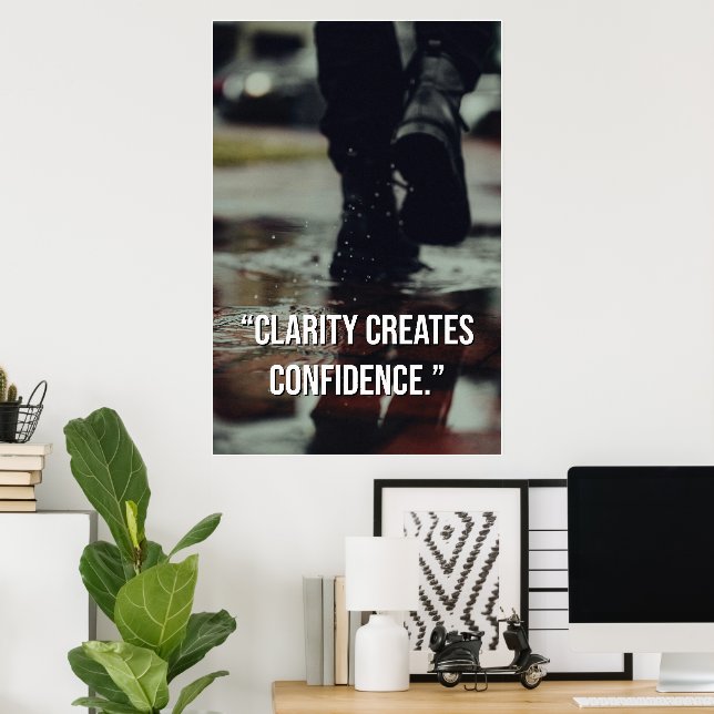 Clarity Creates Confidence Mindset Quote Poster (Escritório em casa)