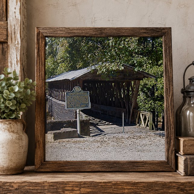 Clarkson Covered Bridge Alabama  (Clarkson Covered Bridge Alabama Ceramic Tile)