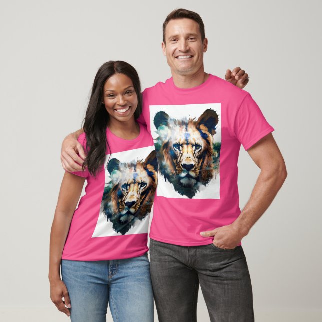 Claro, considerando que a camiseta é cor-de-rosa,  (Unissex)