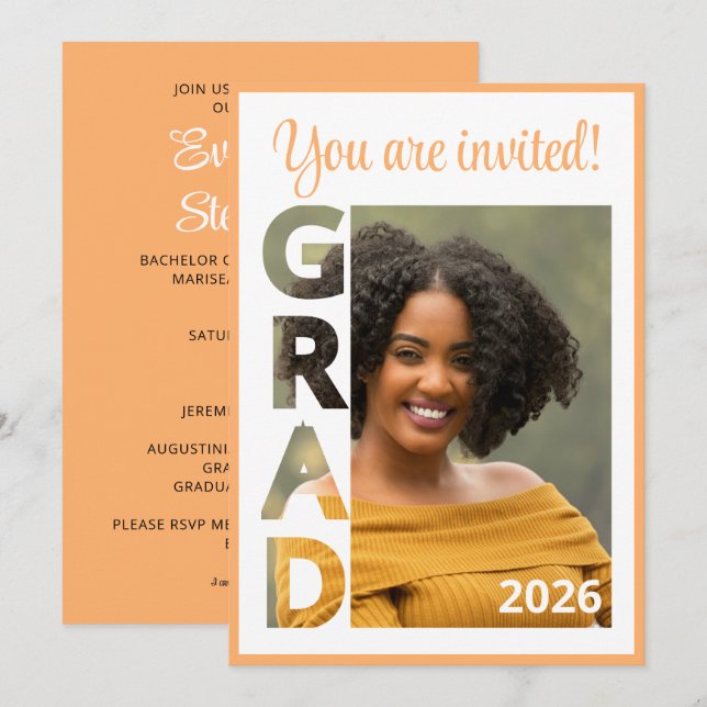 Class 2026 RN Nursing Graduate Party Invitation (Frente/Verso)