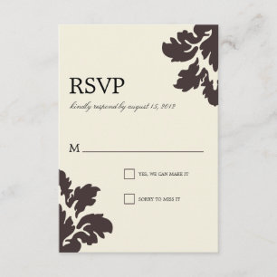 CLASS DAMASK WEDDING RSVP