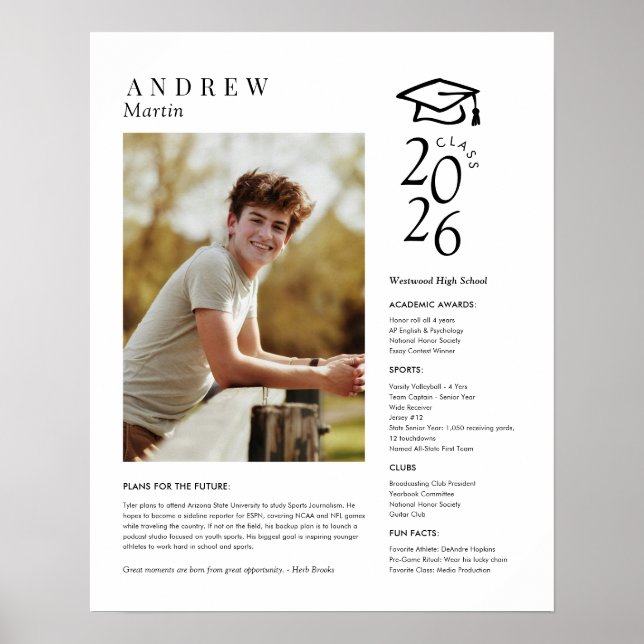 Class of 2026 Photo Graduation Poster (Frente)