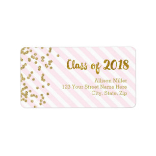 Classe da graduação das etiquetas 2018 de endere